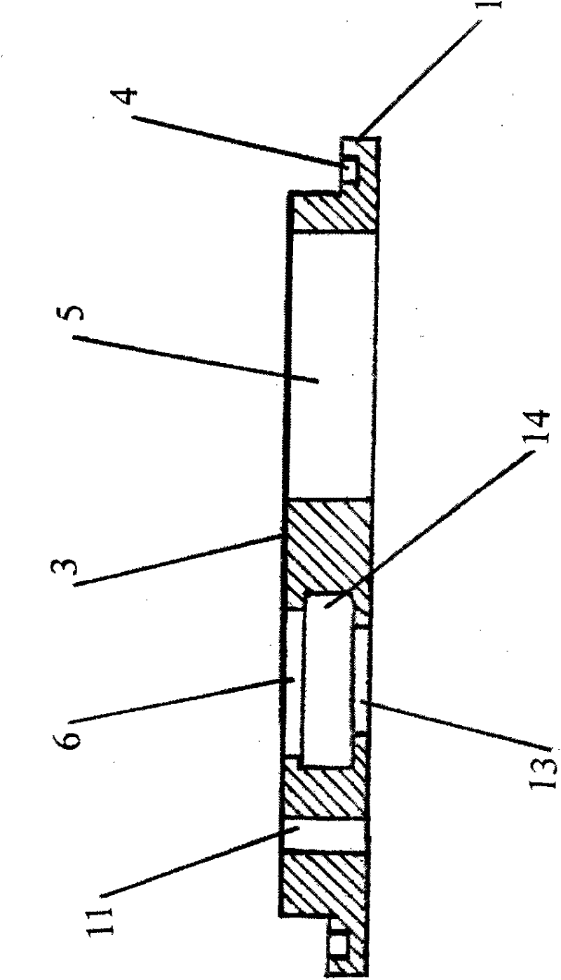 A coding machine base with an annular groove