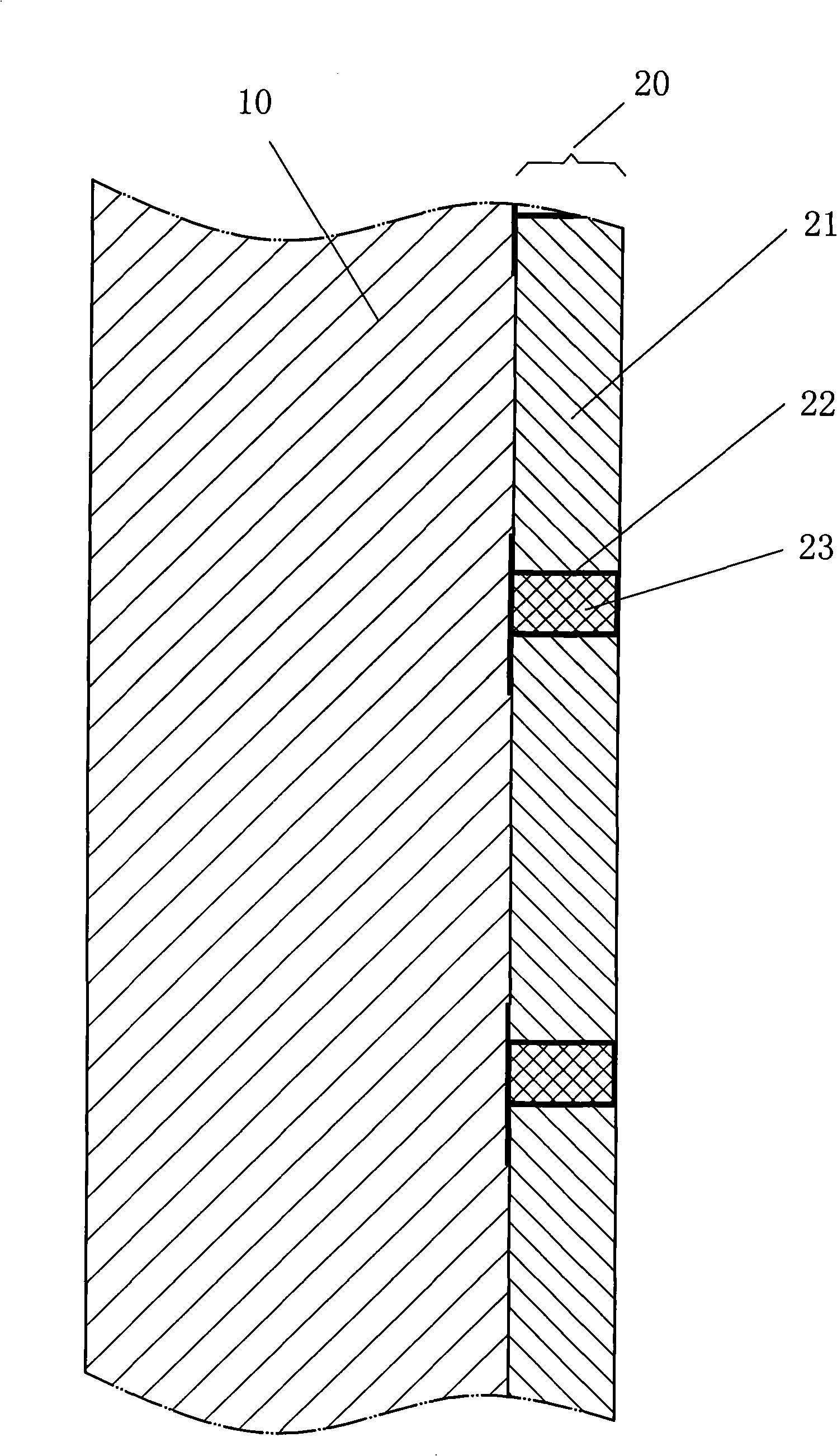 Construction body with thermal insulation and construction method