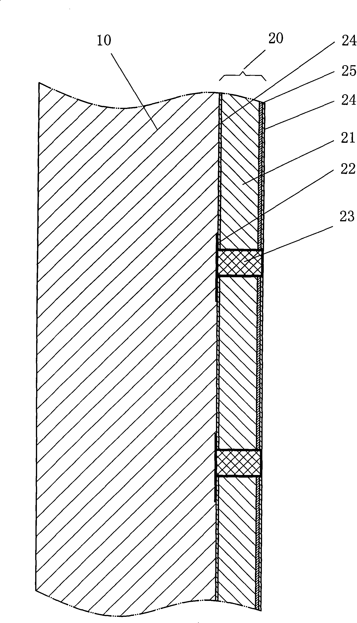 Construction body with thermal insulation and construction method