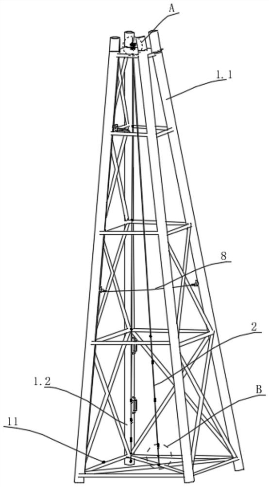 Installation method for composite cable of newly-built ocean platform