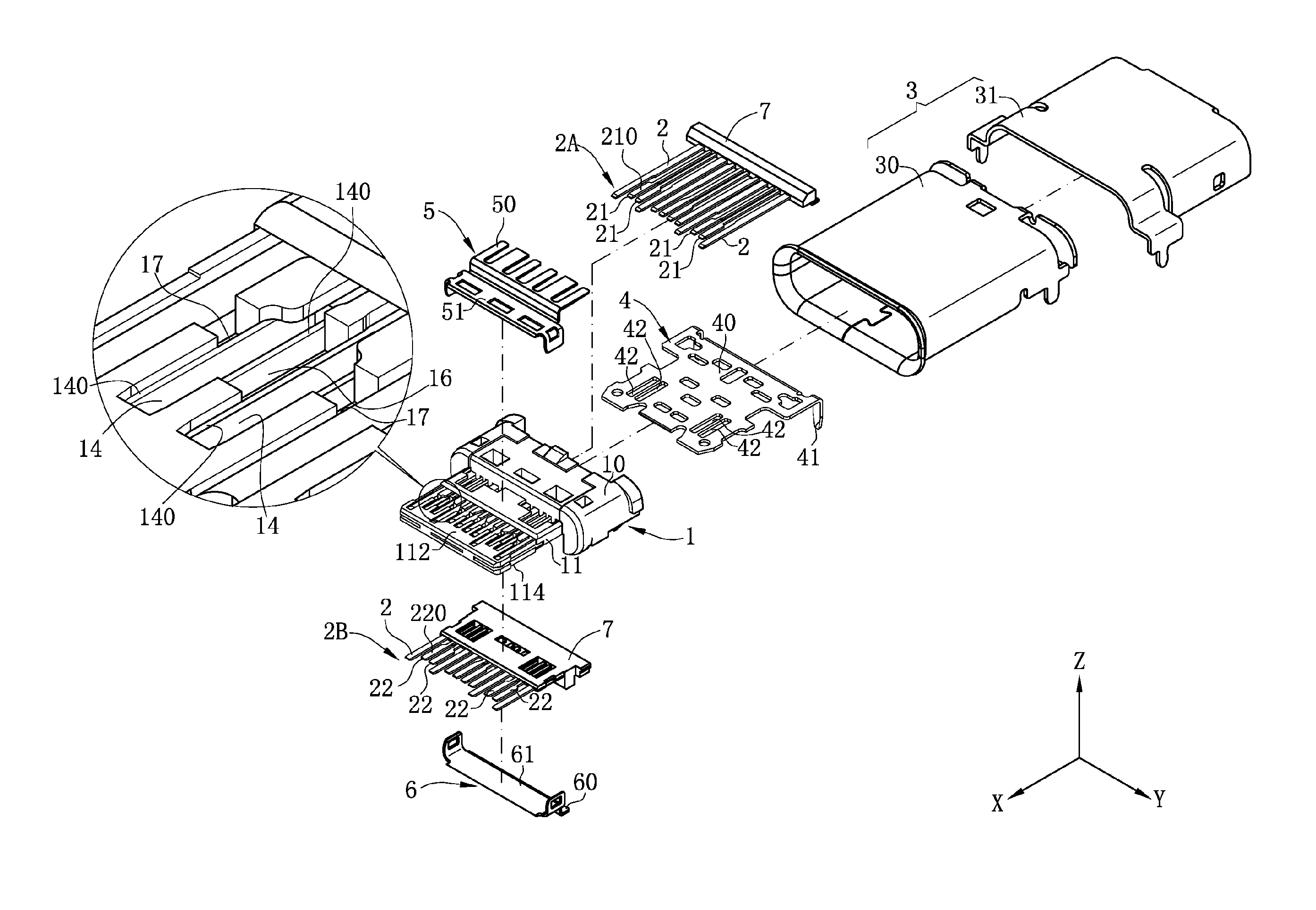 Electrical connector for transferring high frequency signal