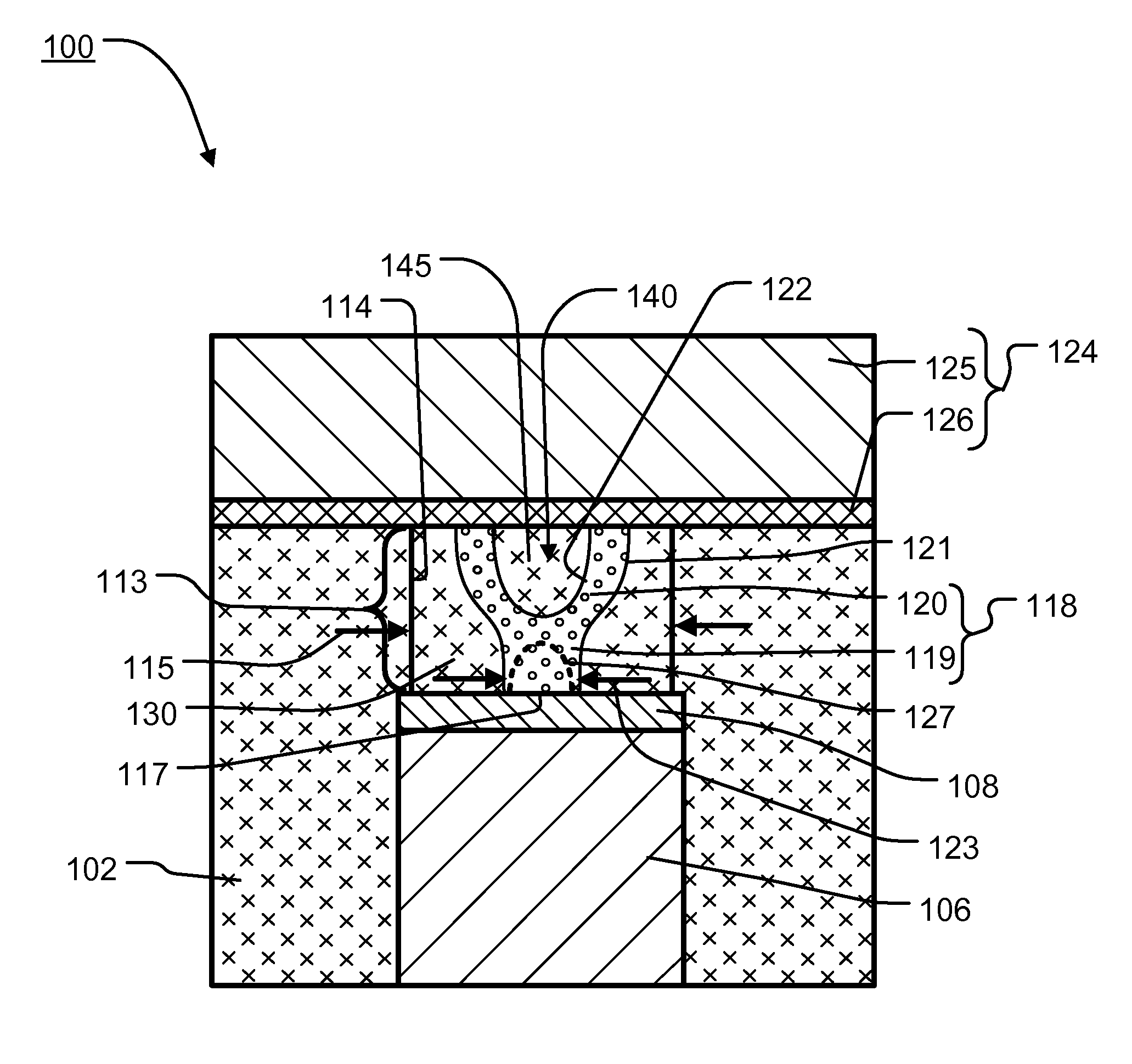 Phase change memory cell with filled sidewall memory element and method for fabricating the same