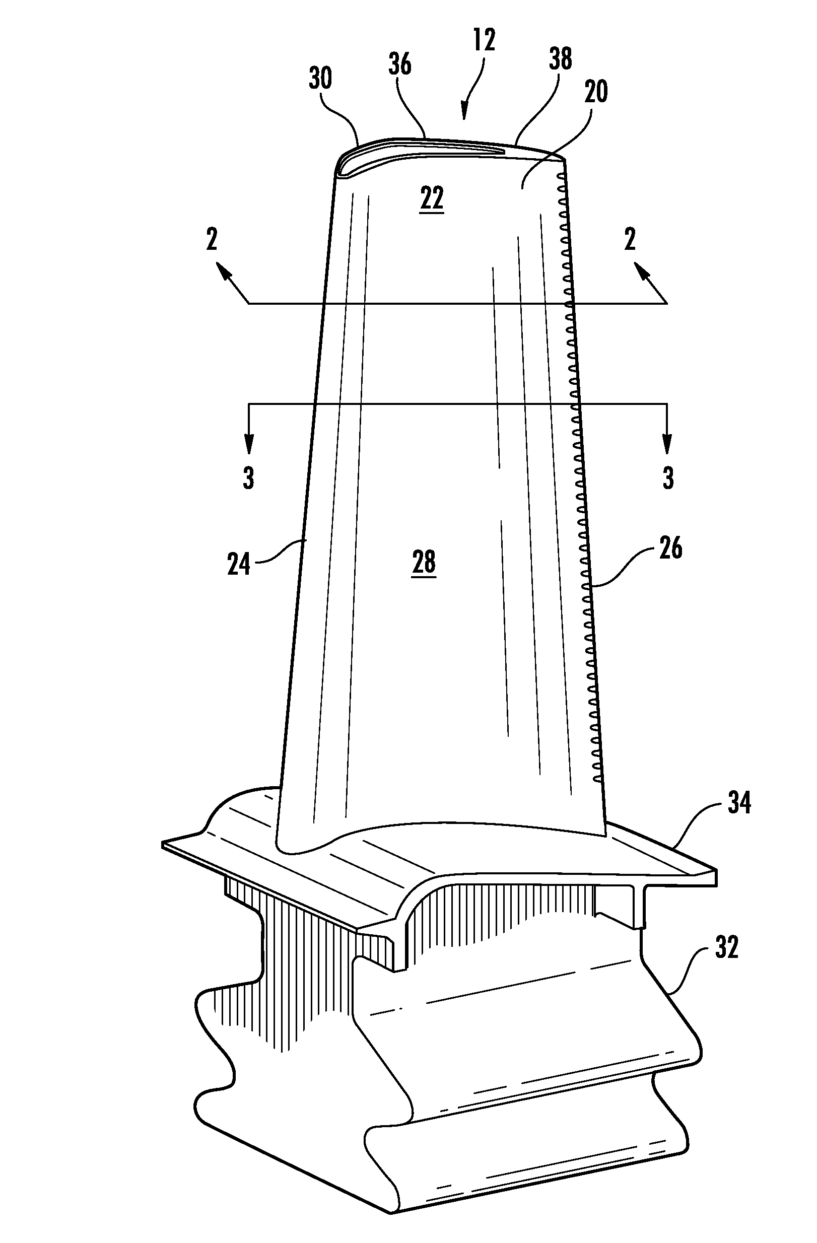 Turbine airfoil with an internal cooling system having enhanced vortex forming turbulators