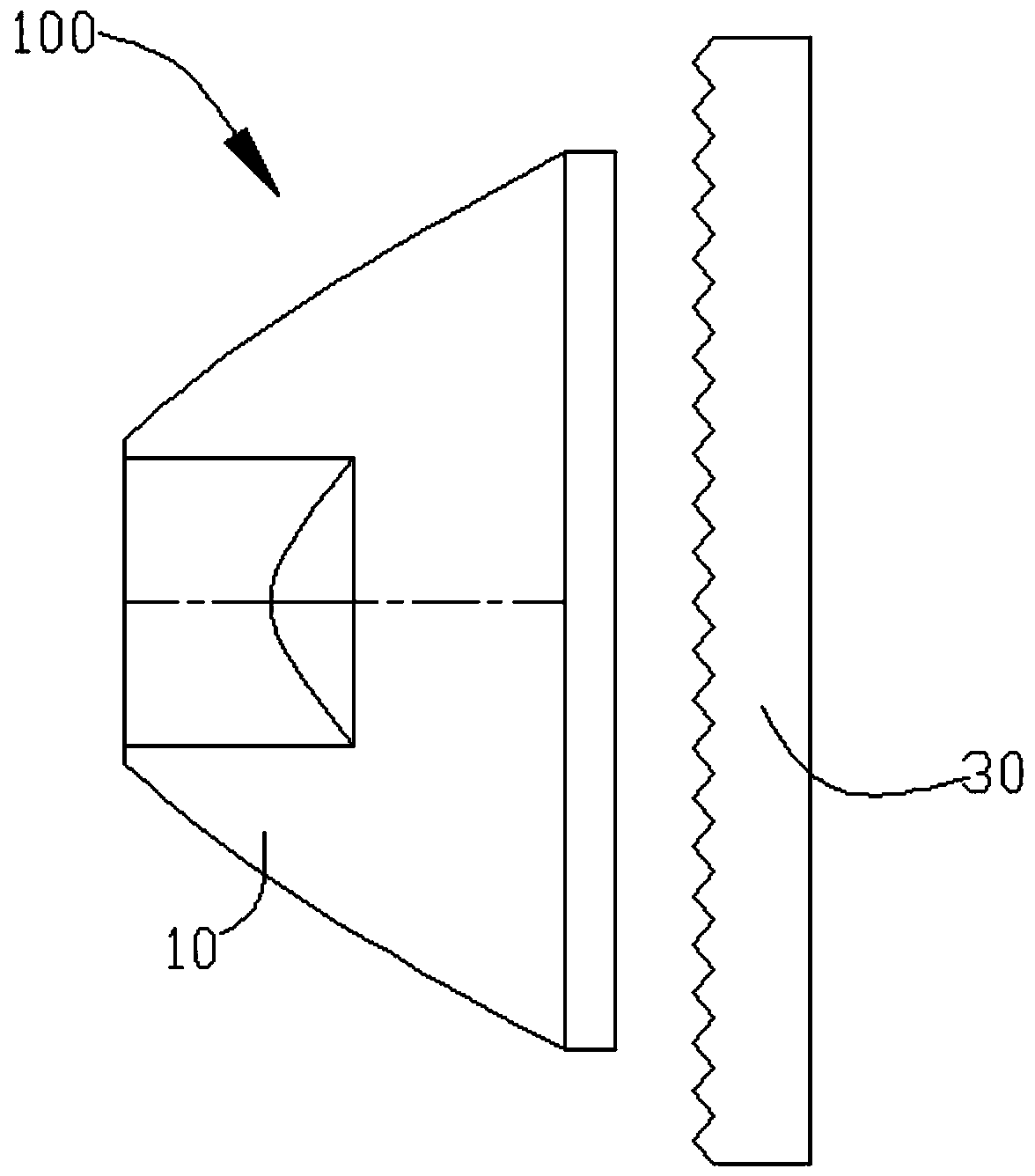 Optical system and illuminating device with same