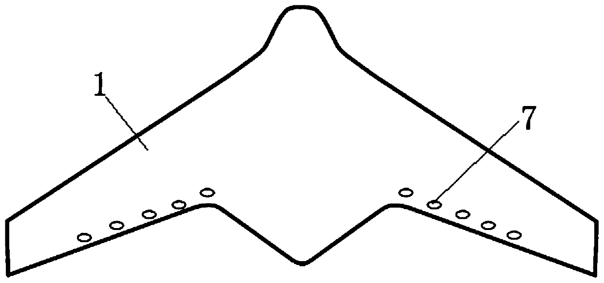 Underwater glider open-loop active flow control device based on steady jet