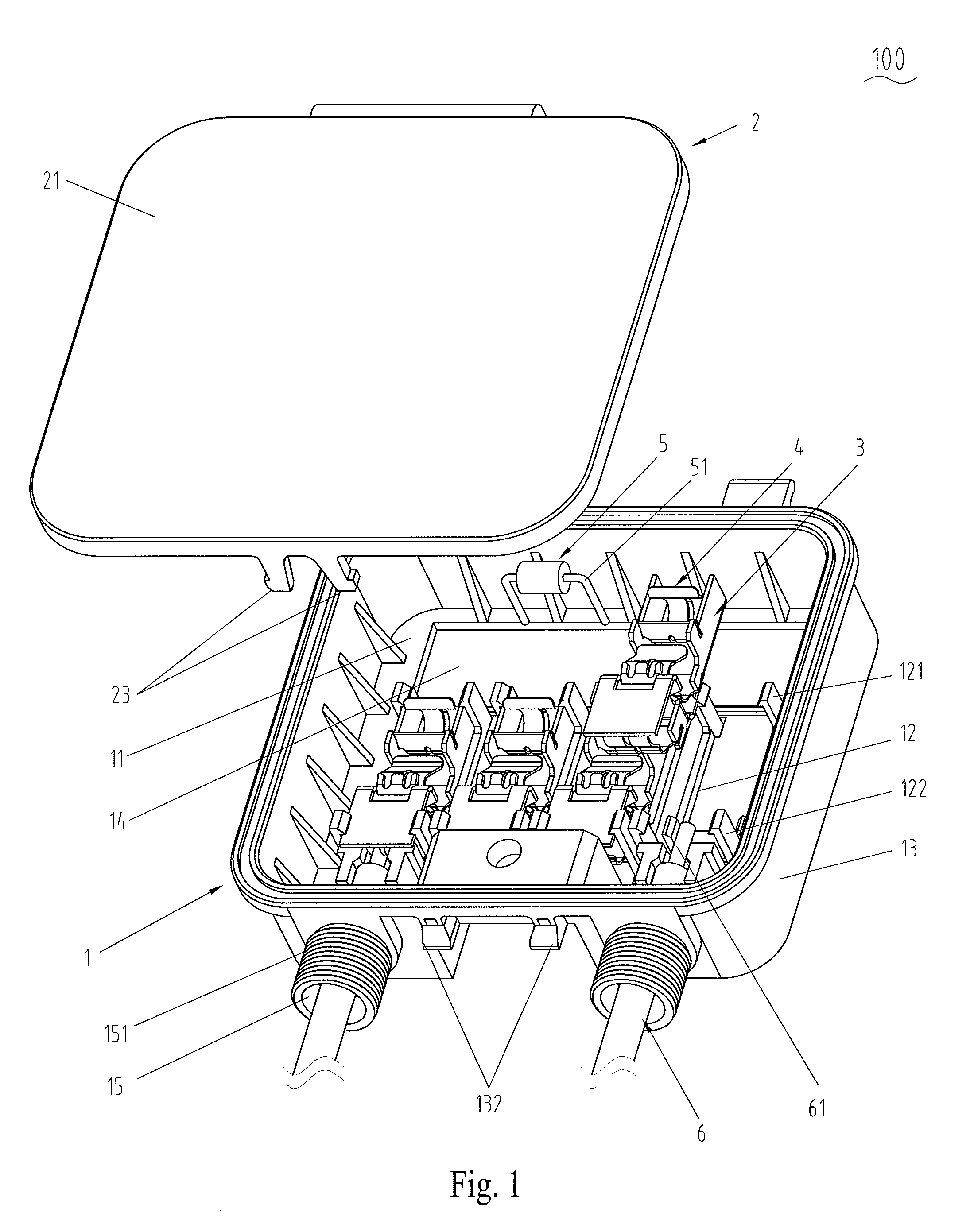 Connecting box for a solar panel