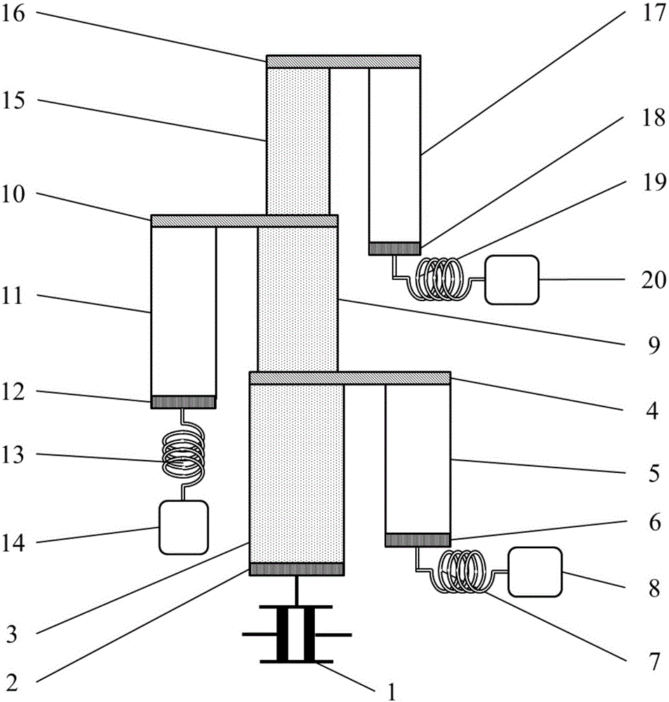 Three-level gas coupled pulse pipe refrigerator designing method based on circuit analogy and entropy analysis