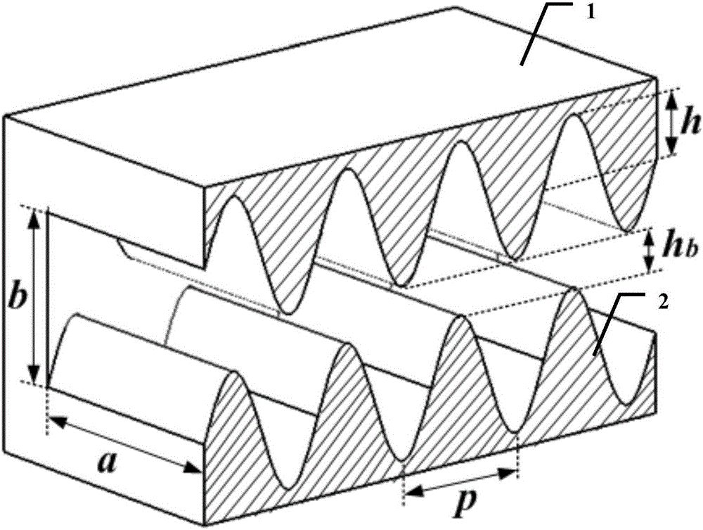 Flap-topped sine waveguide slow wave structure