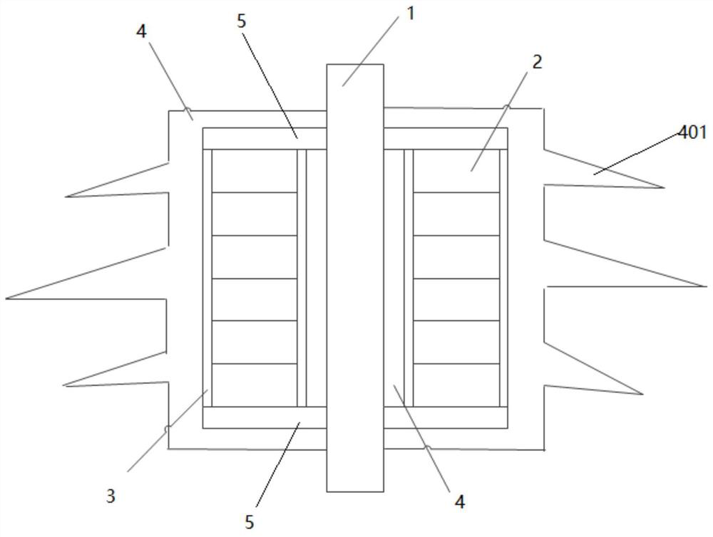 Lightning protection insulator with multi-column pie-shaped resistor discs connected in parallel
