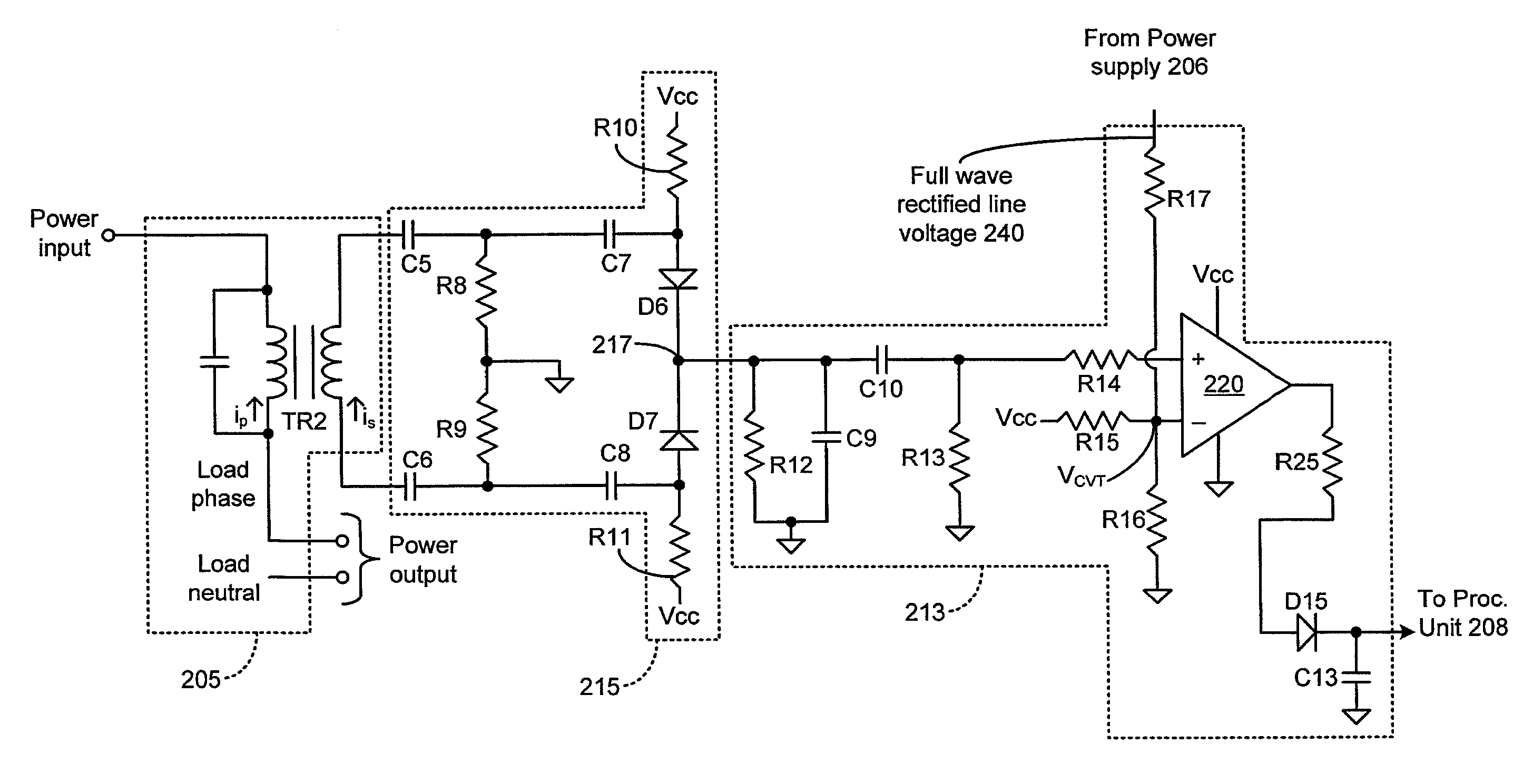 Arc fault detection apparatus employing a comparator with a continuously variable threshold