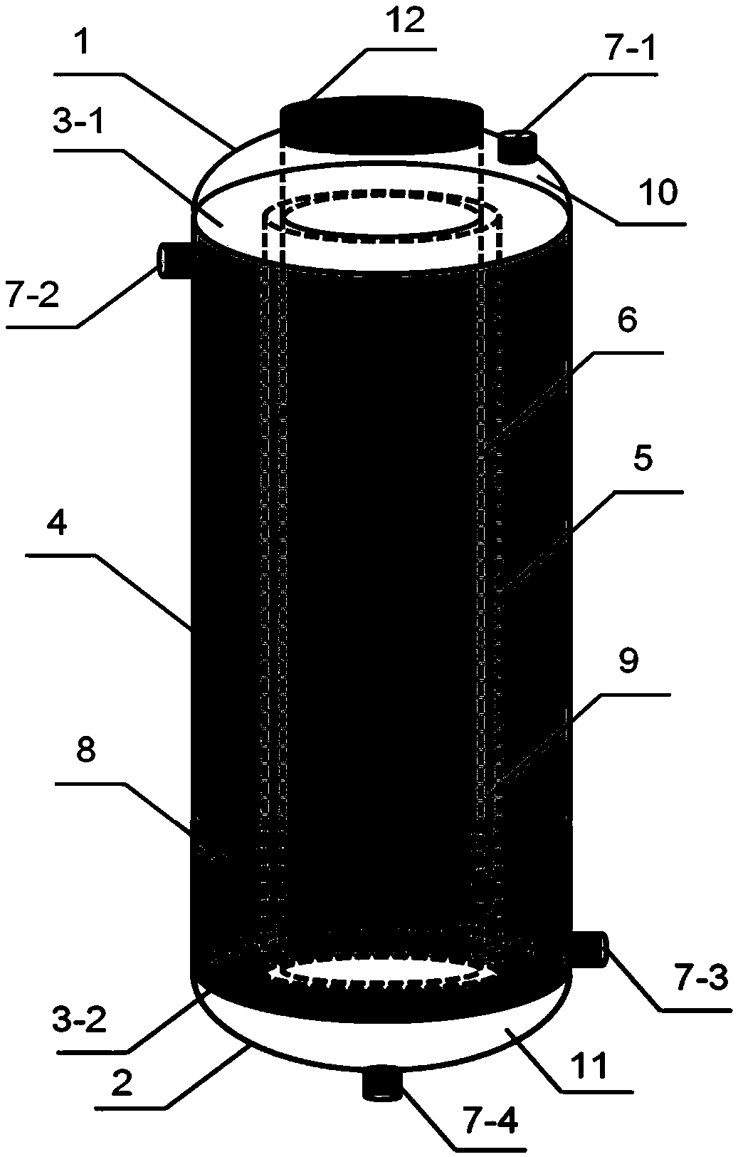 Sewage treatment device, multistage sewage treatment equipment, sewage treatment system and sewage treatment method