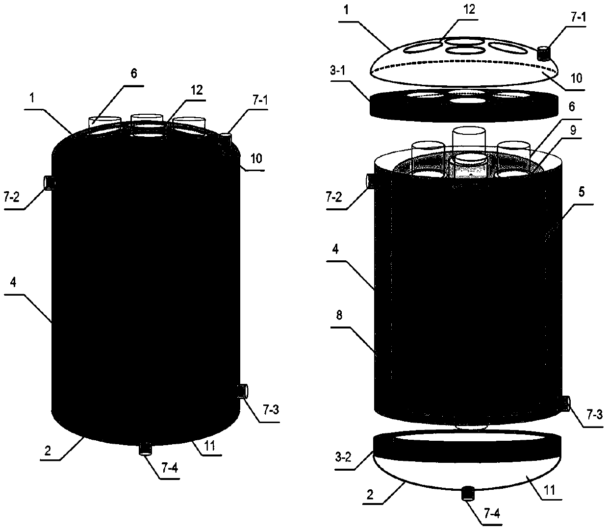 Sewage treatment device, multistage sewage treatment equipment, sewage treatment system and sewage treatment method