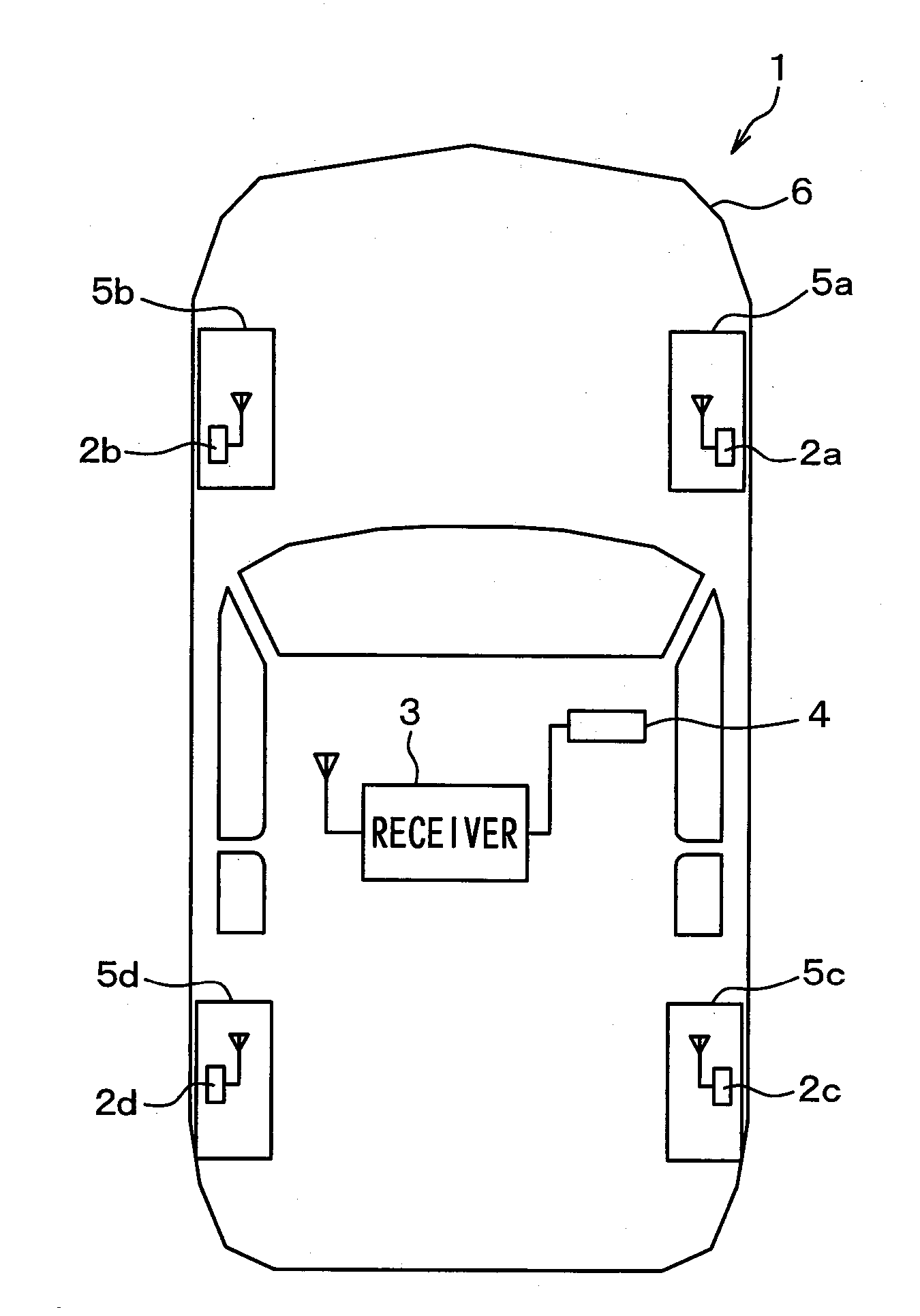 Tire inflation pressure detection device