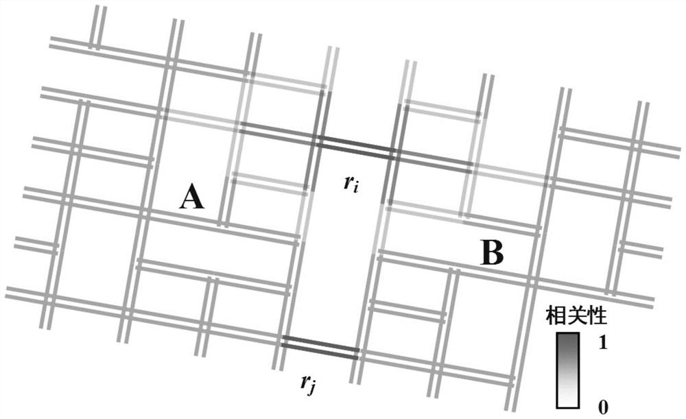 Road block-oriented road network traffic flow change quantitative calculation method