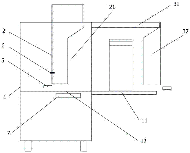 Sending device for pneumatic material conveying system