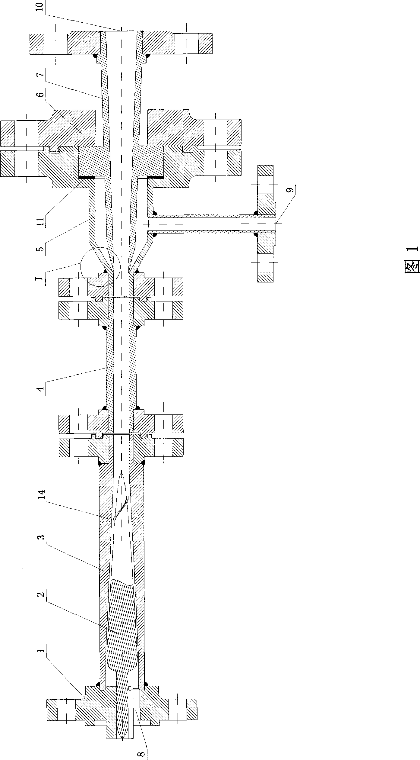 Low flow resistance supersonic speed gas purification and separation device