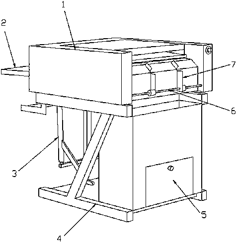 Output collecting device of printing paper production equipment
