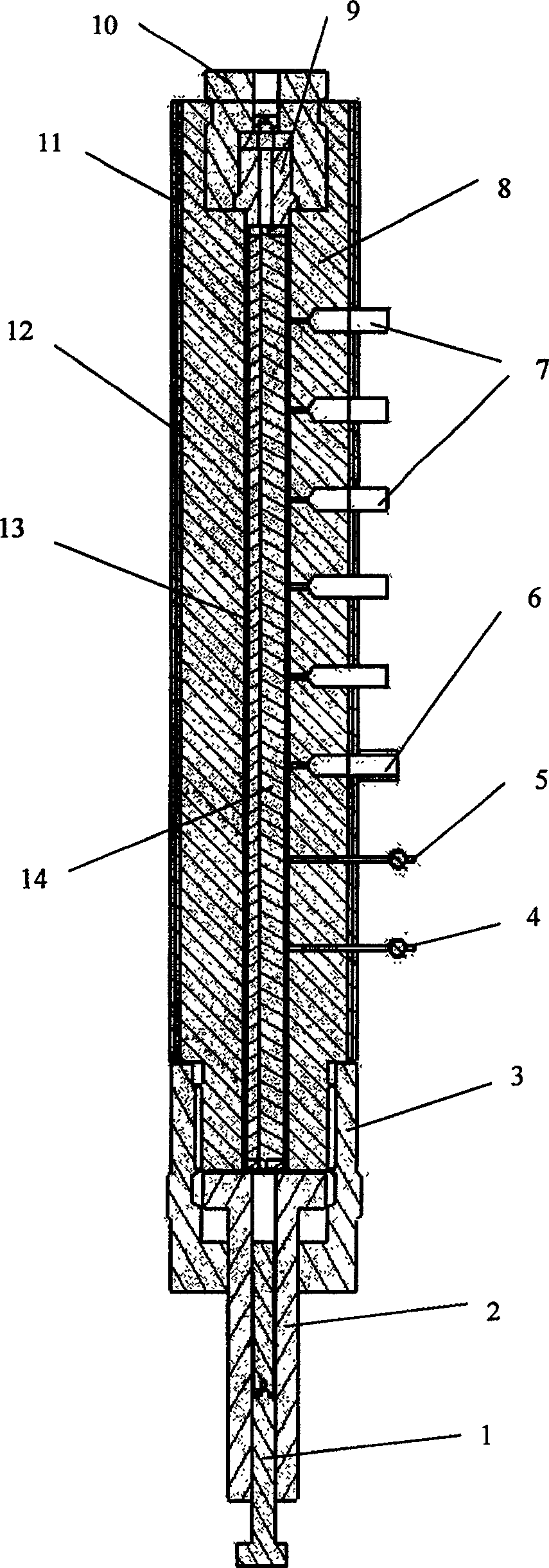 Device for testing deflagrability of condensed fire detonator under condition of high termerature and high pressure