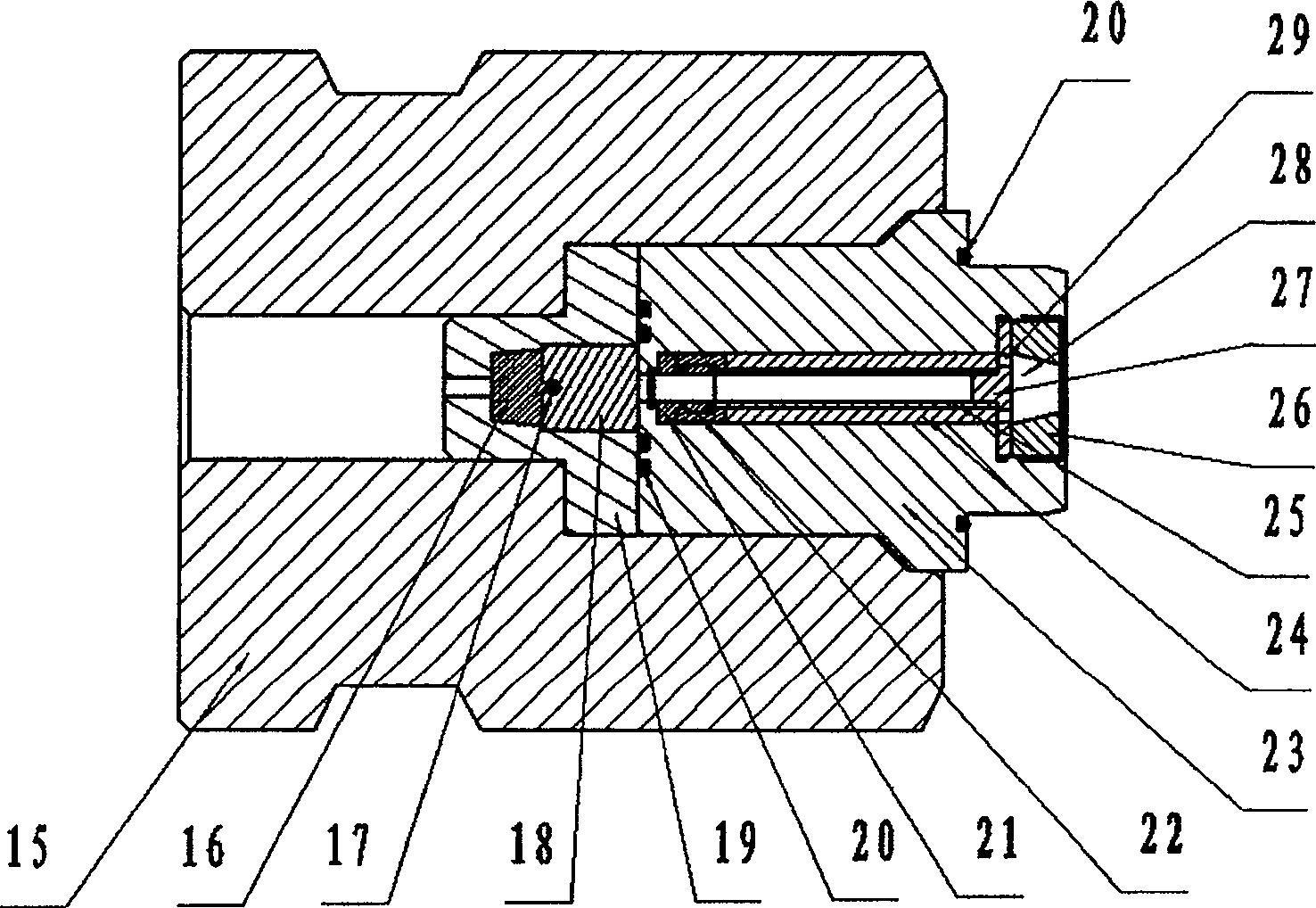 Device for testing deflagrability of condensed fire detonator under condition of high termerature and high pressure