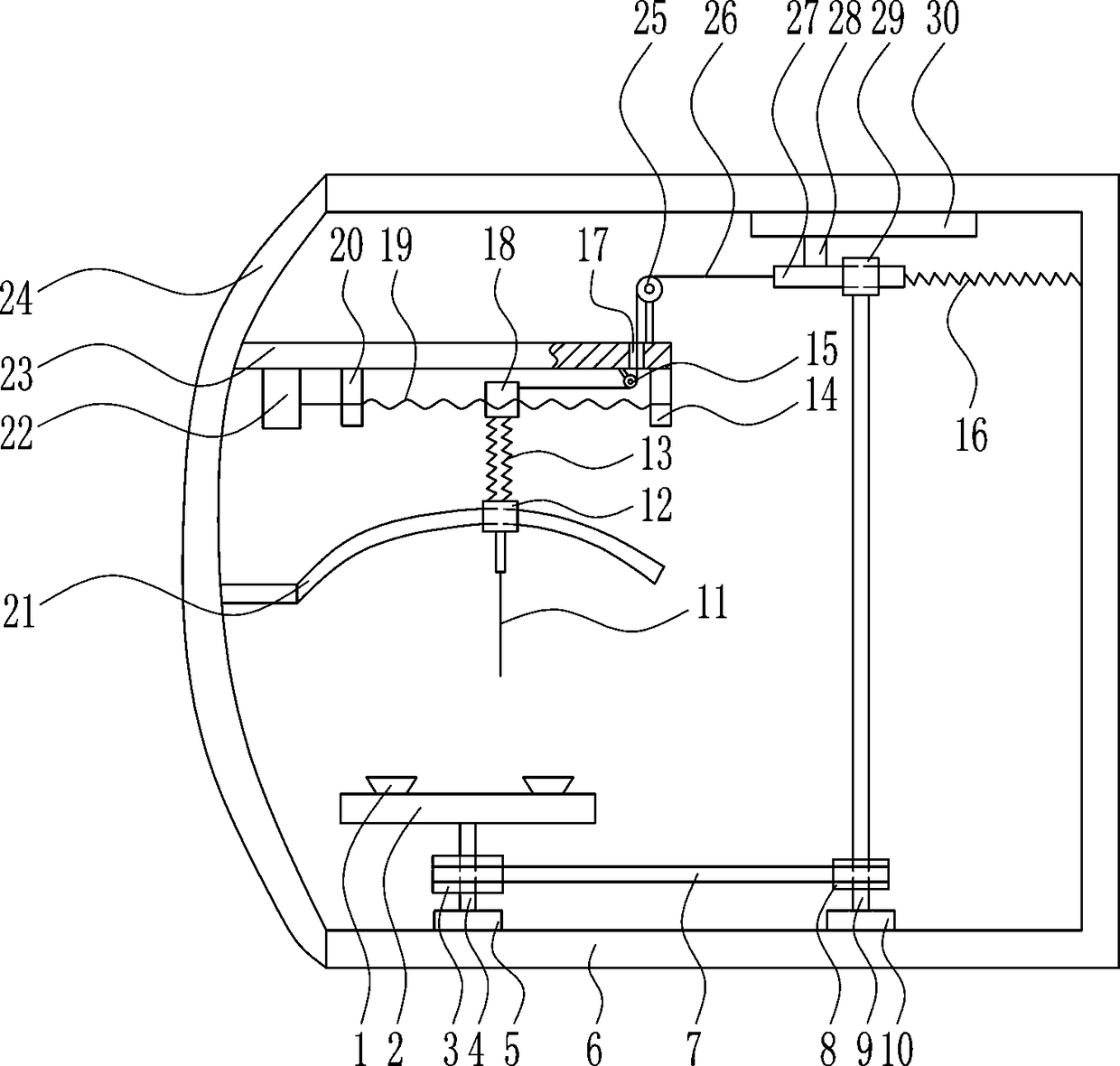 An engraving device for porcelain making