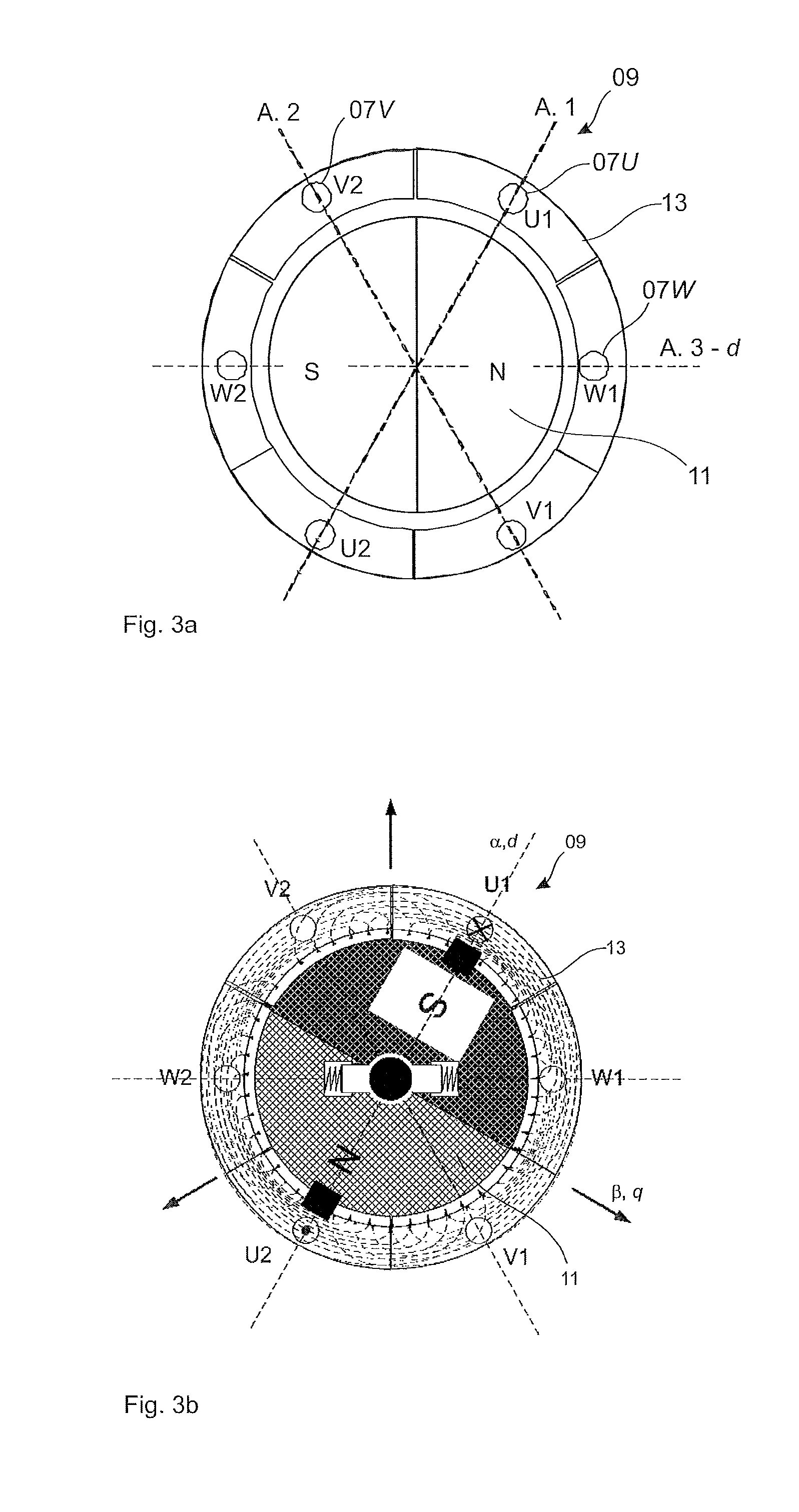 Apparatus and method for rotating-sensor-less identification of magneto-mechanical parameters of an AC synchronous motor