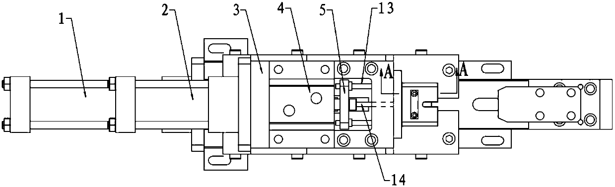 A cutting and ejecting device for cutting off the glass guide rail of an automobile door