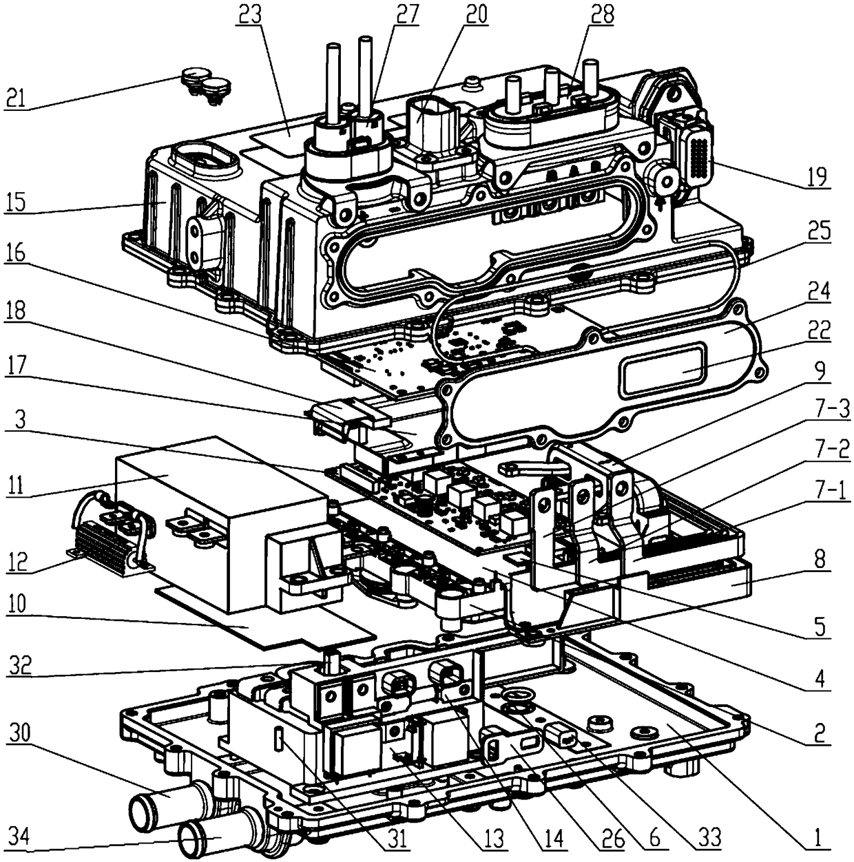 Single-motor inverter assembly