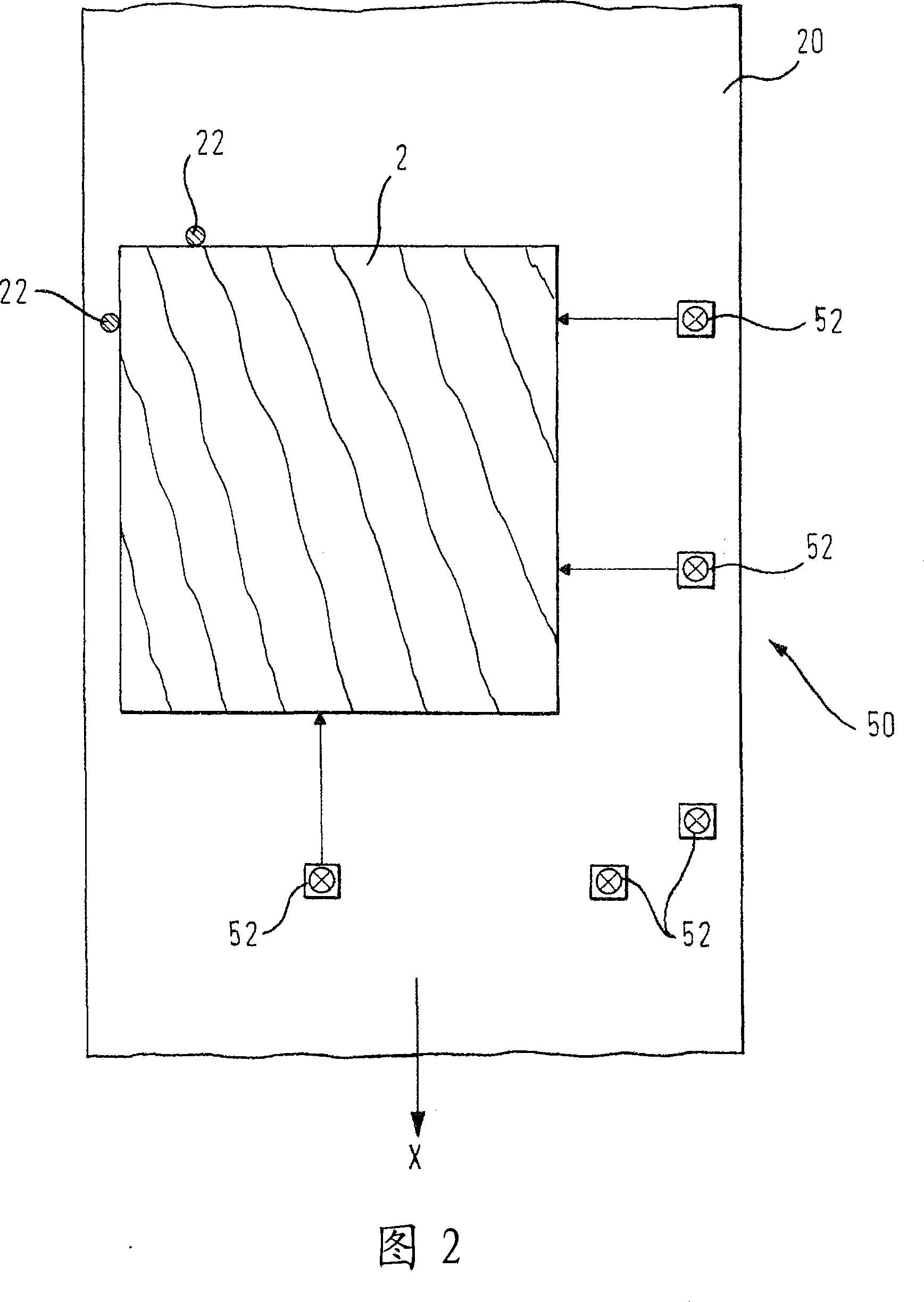 Device for patterning workpieces