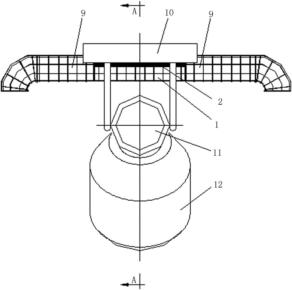 Double tuyere buffer type converter secondary flue gas capture device