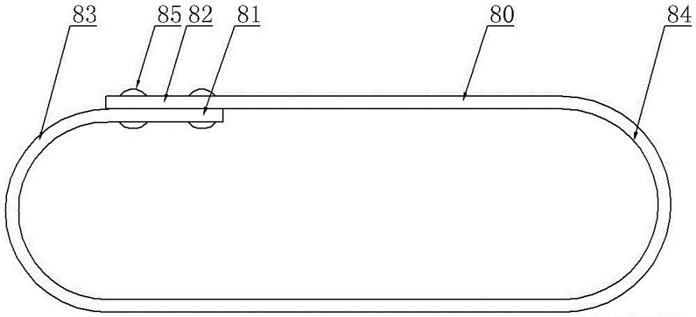 Coiling and positioning device of steel band