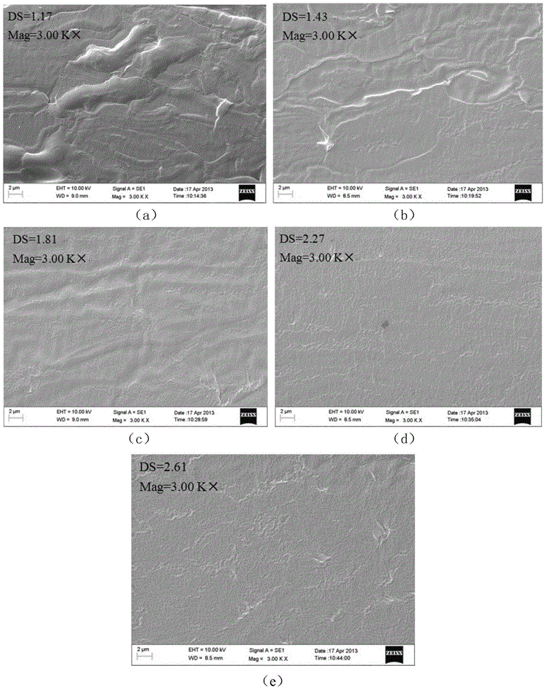 A method for inhibiting migration of plasticizer in esterified starch film and esterified starch film