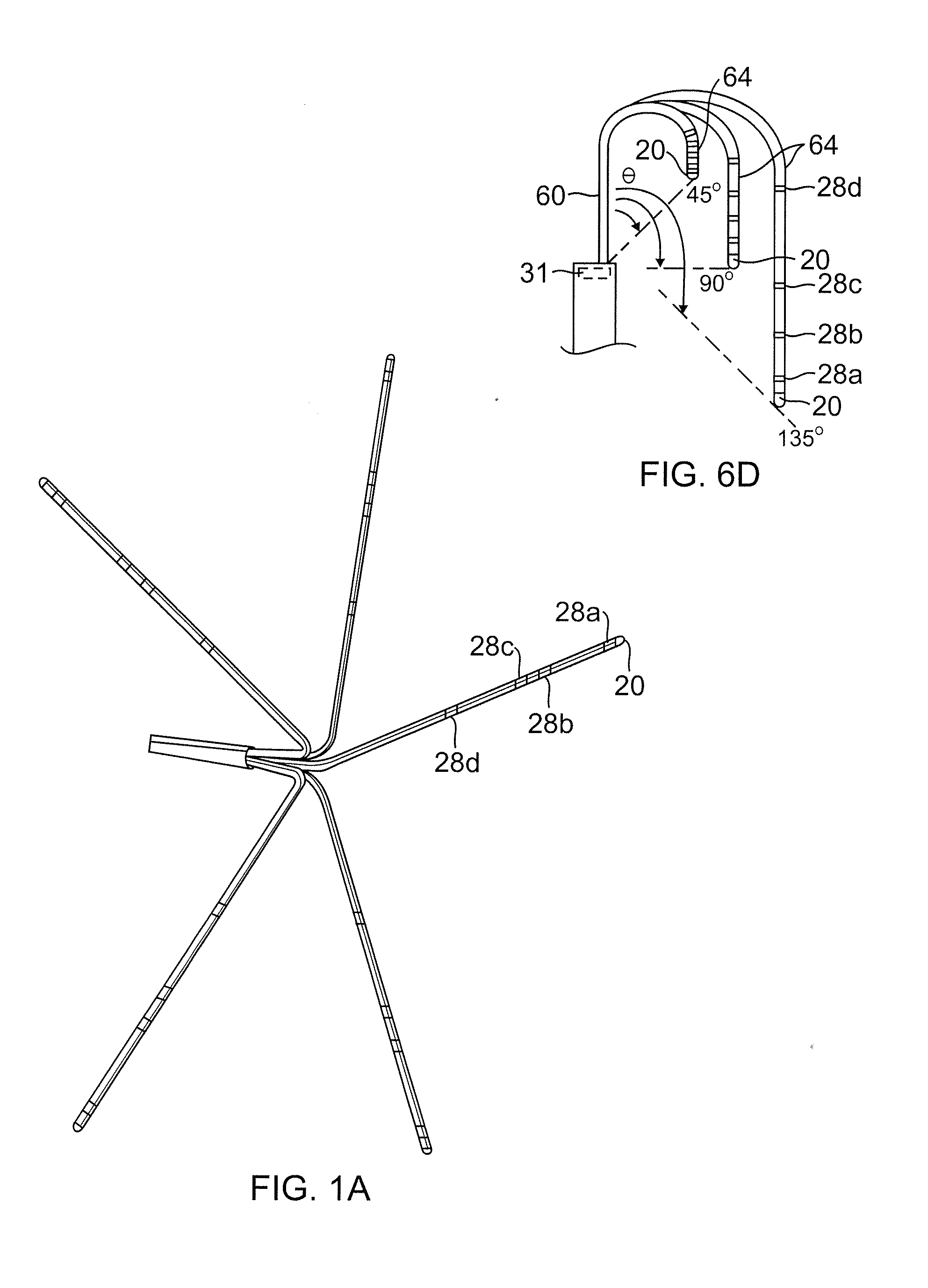Flower catheter for mapping and ablating veinous and other tubular locations