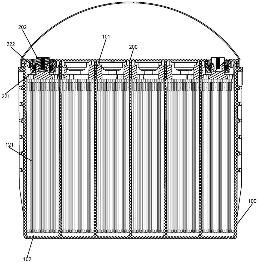 Novel high-power lead-acid storage battery structure