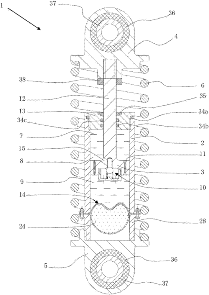 Hydraulic automatic tensioning device for motor head accessory