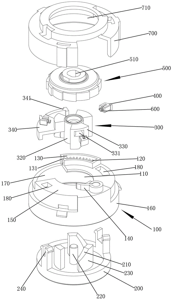 Button switching mechanism and its shower