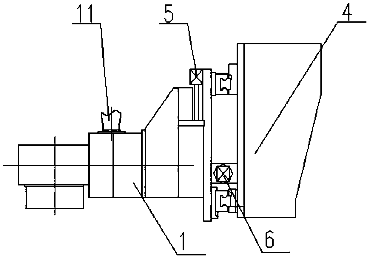 Tool changing device and method for steel rail repairing equipment