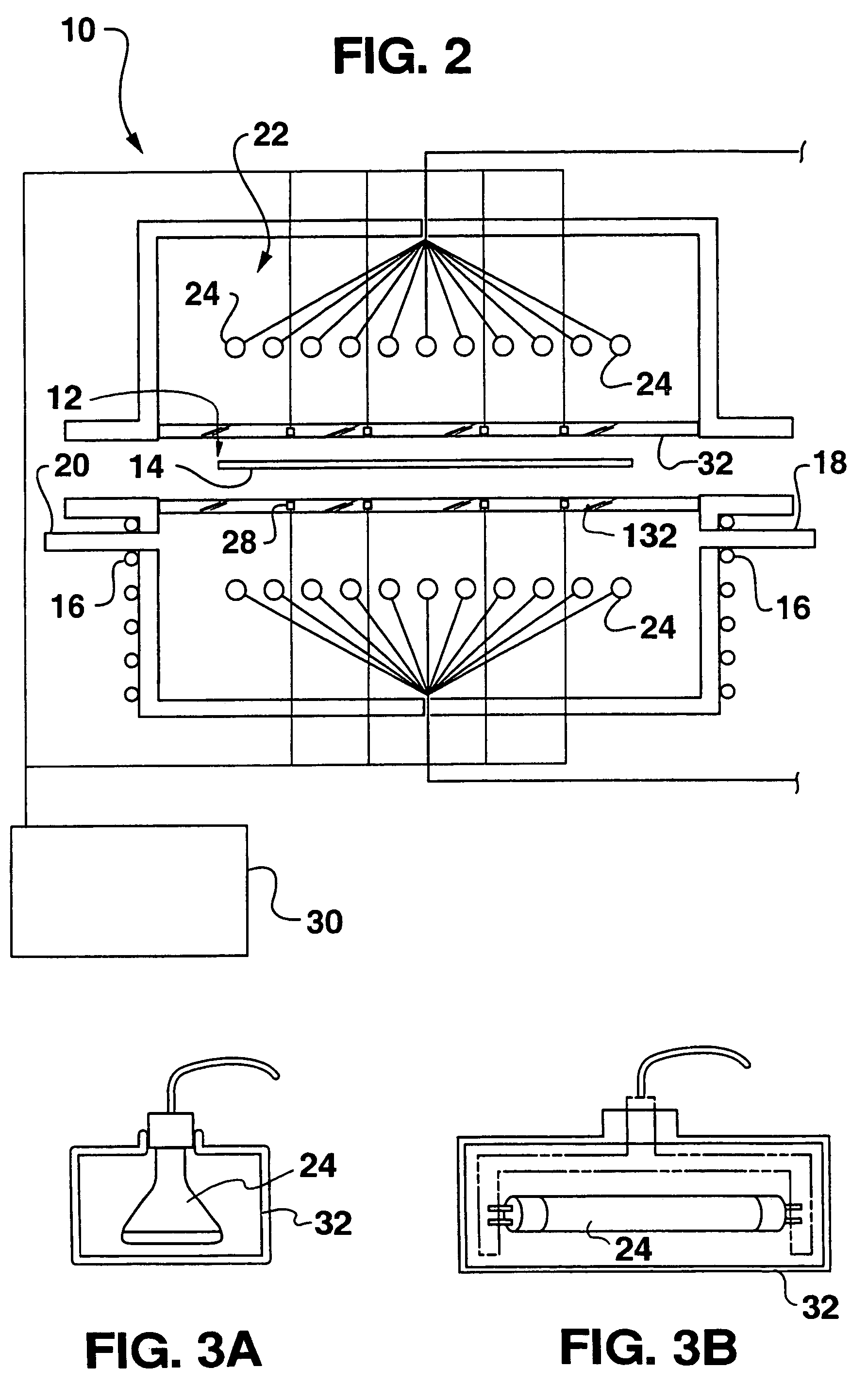 Apparatus and method for reducing stray light in substrate processing chambers