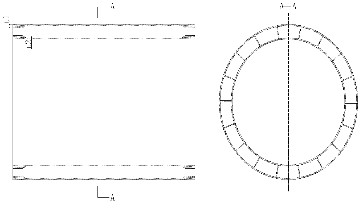A method for preparing a titanium alloy variable-wall-thickness hollow active cooling cabin