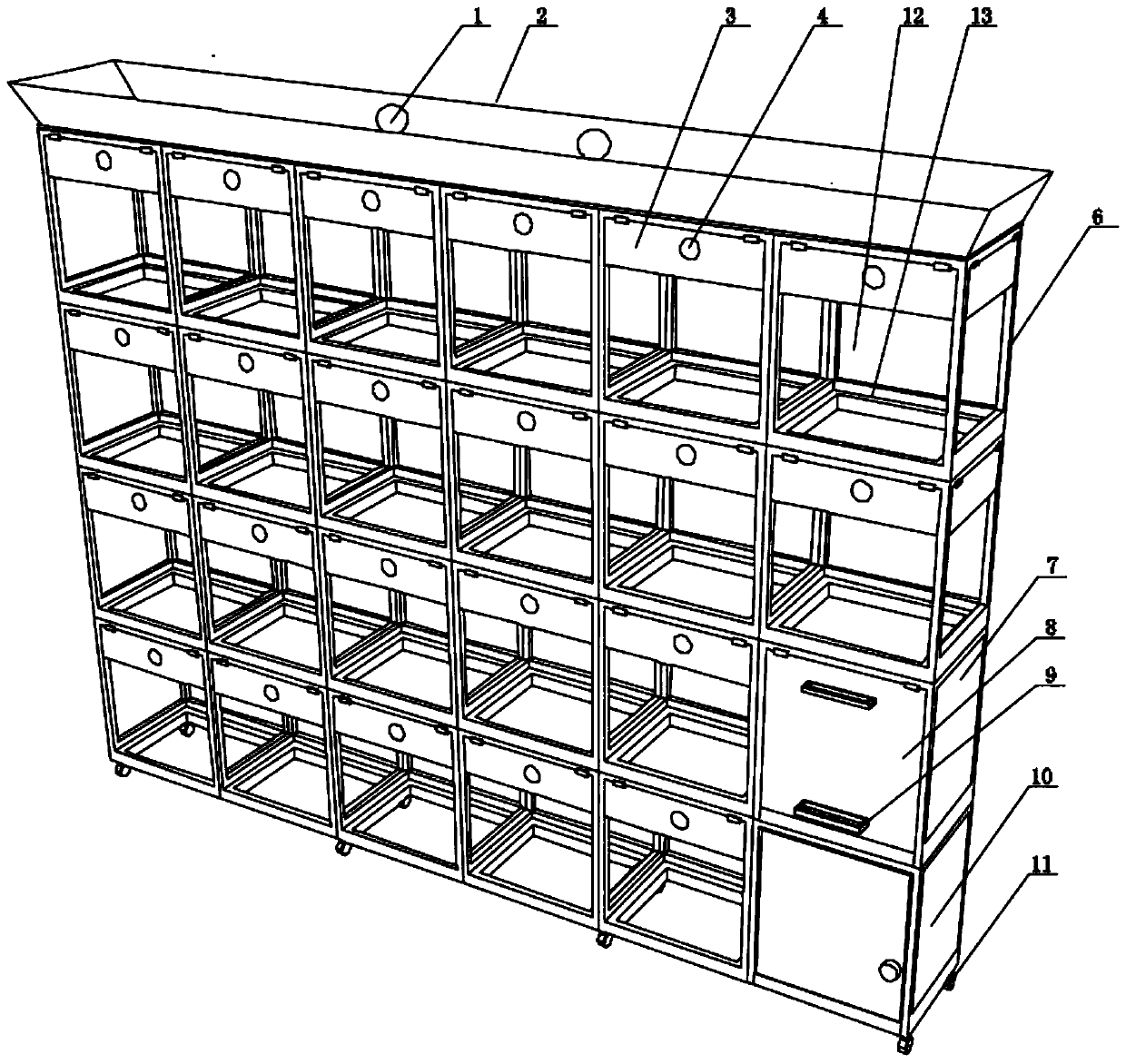 Fishing, temporarily-storing and parching device special for water maze experimental rats