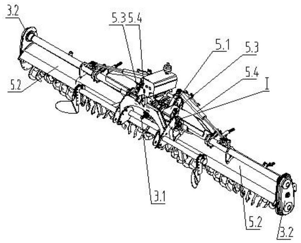 Folded type paddy cultivator tooth embedding type clutch provided with anti-disengaging structure