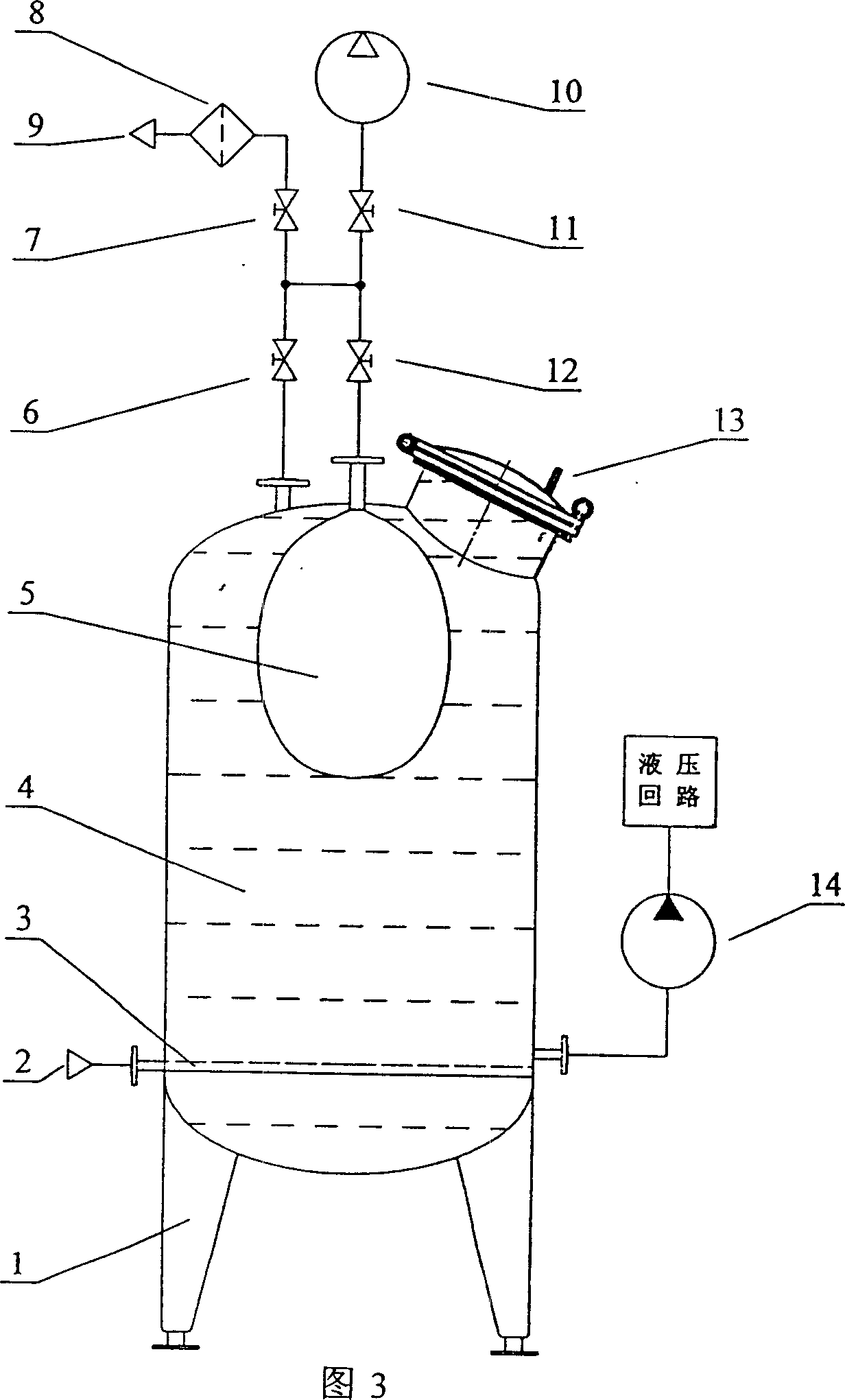 Pressure oil box for removing gas in hydraulic oil liquid