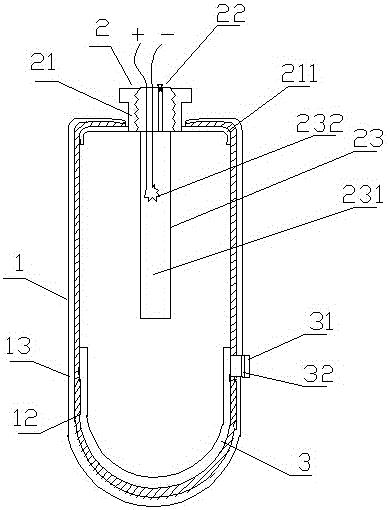 Cylindrical carbon fiber gas blaster capable of recycling and manufacturing method thereof