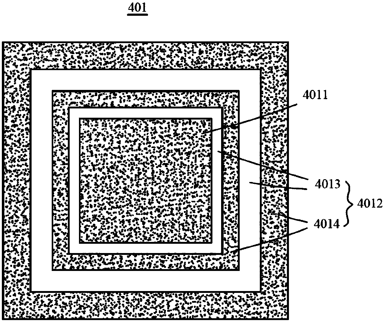 Photomask structure and method for forming through holes in negative photoresistive pattern, as well as application