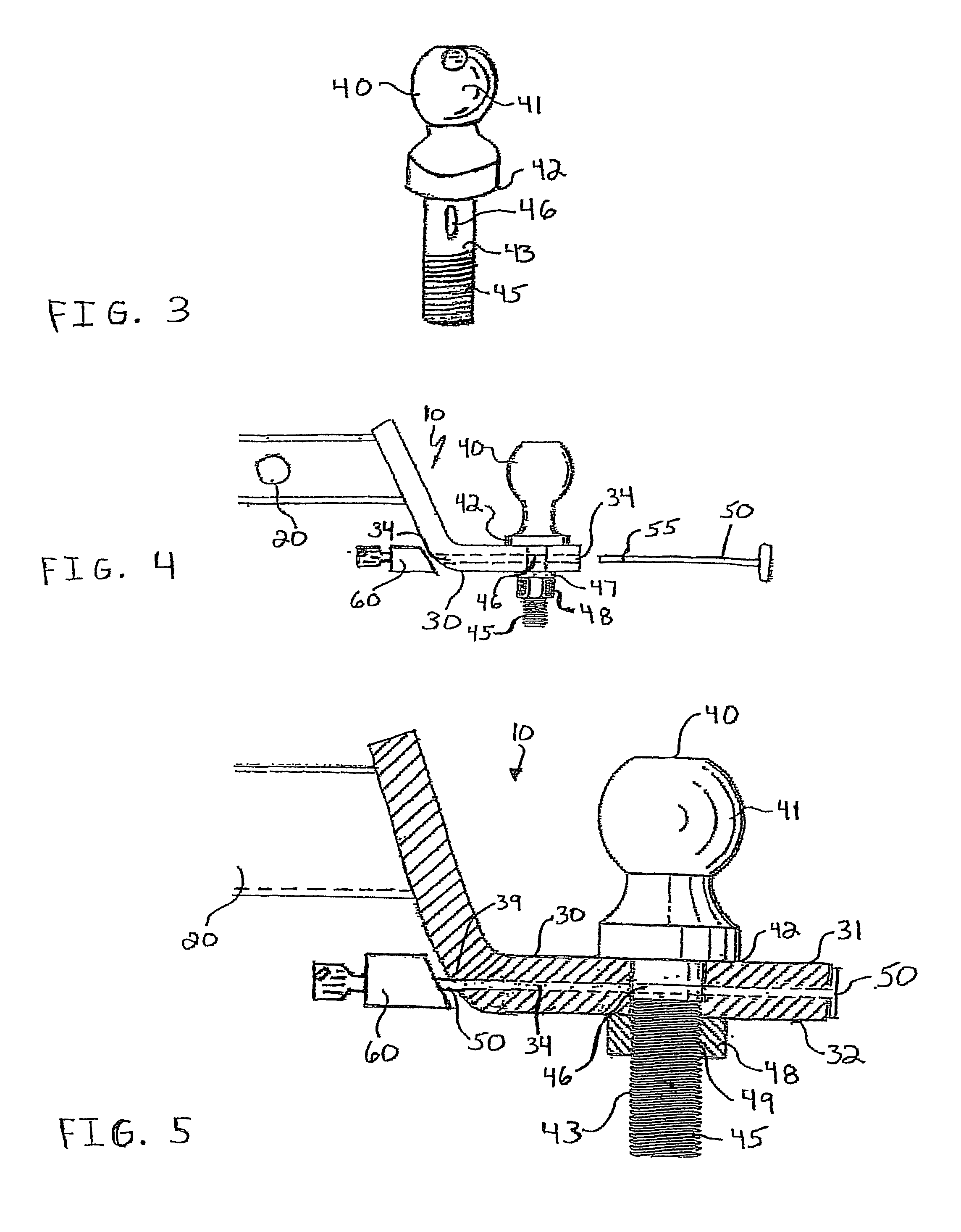 Multi-function anti-rotational/anti-theft hitch ball assembly