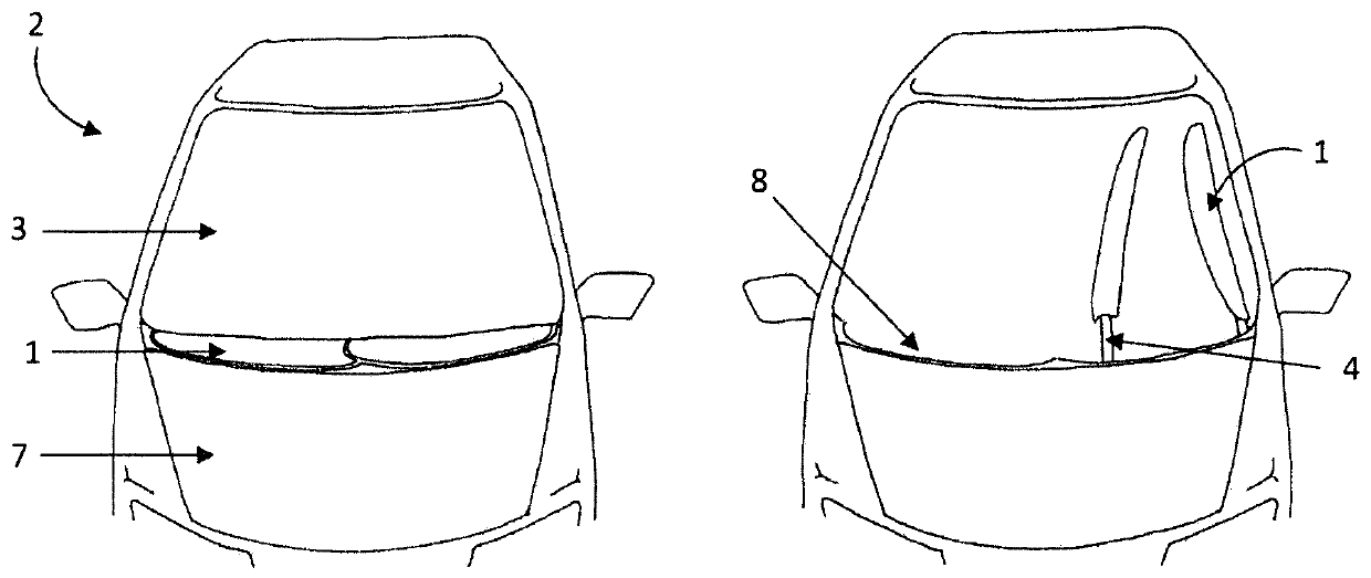 Windscreen wiper and vehicle with windscreen wiper