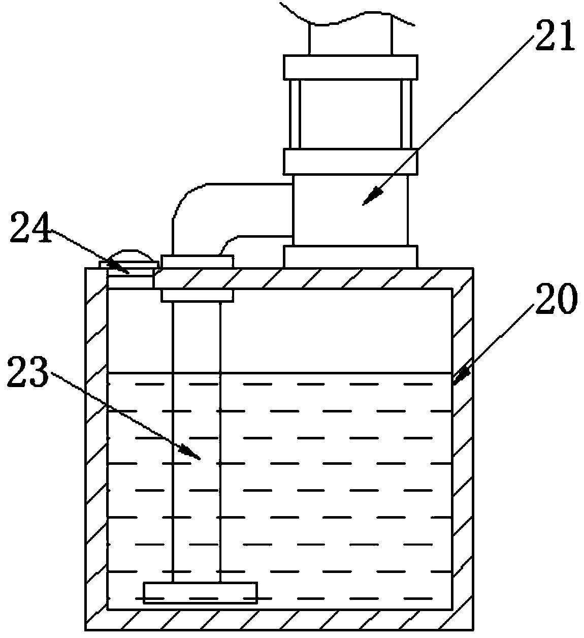 Lacquer spraying device having drying function, for production of robots