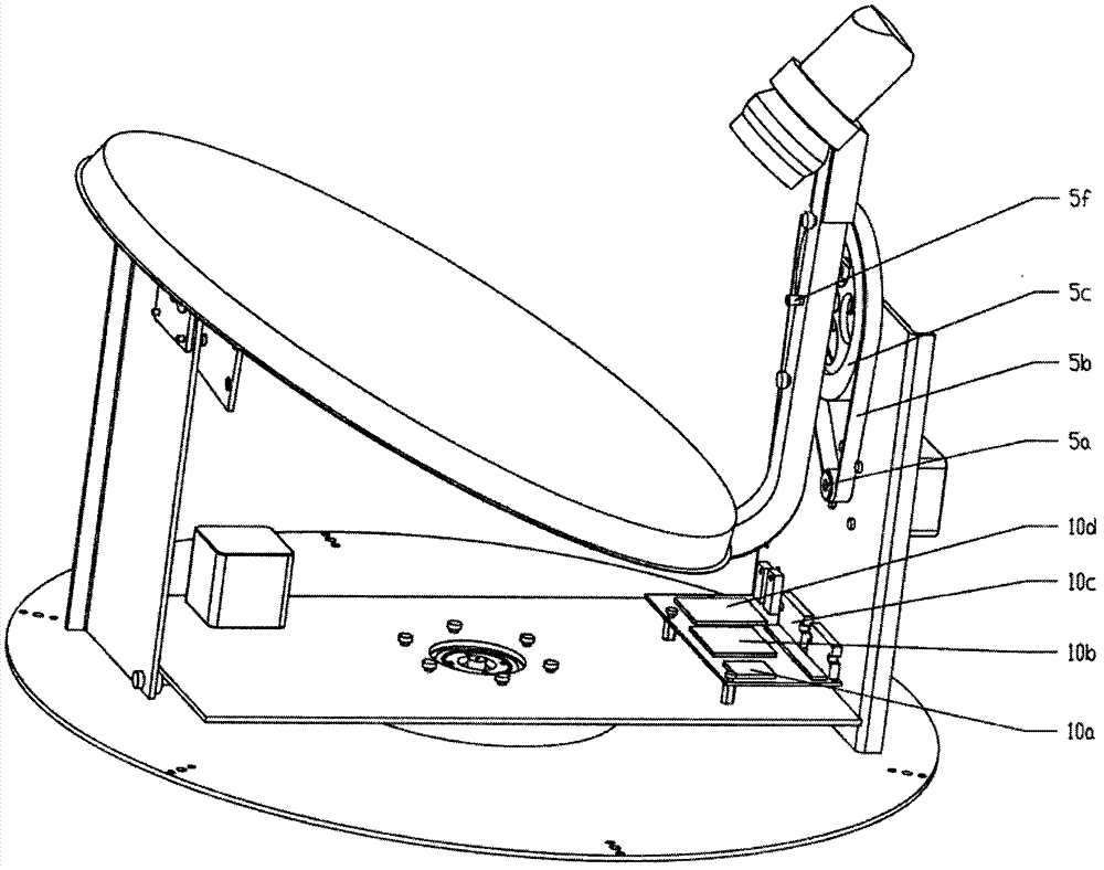 Mobile satellite television receiving system