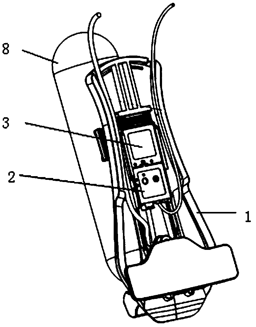 Integrated intelligent respirator backplane device and data acquisition method