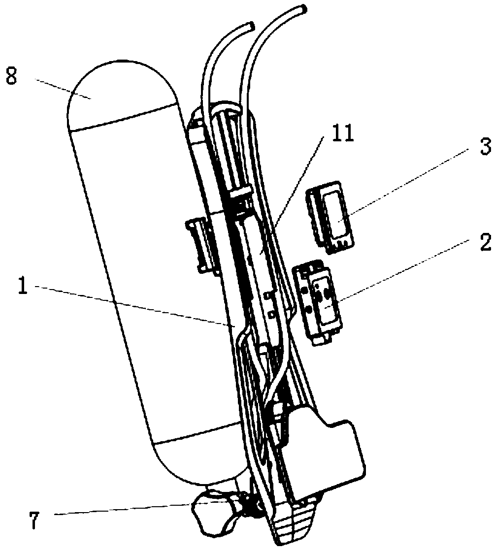 Integrated intelligent respirator backplane device and data acquisition method