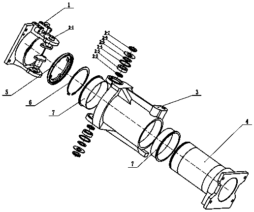 Articulated mechanism for articulated tractor